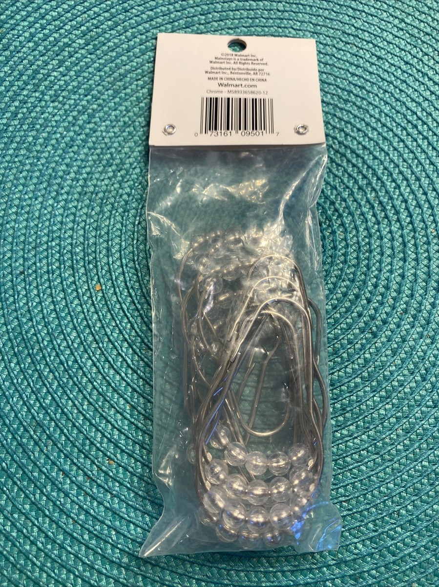 Mainstays Shower Curtain Hooks 12 Pieces. NIP | eBay Mainstays Shower Curtain Hooks 12 Pieces. NIP | eBay