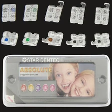 STAR ABSOLUTE Orthodontic Sapphire Brackets Monocystalline Clear Braces MBT 022
