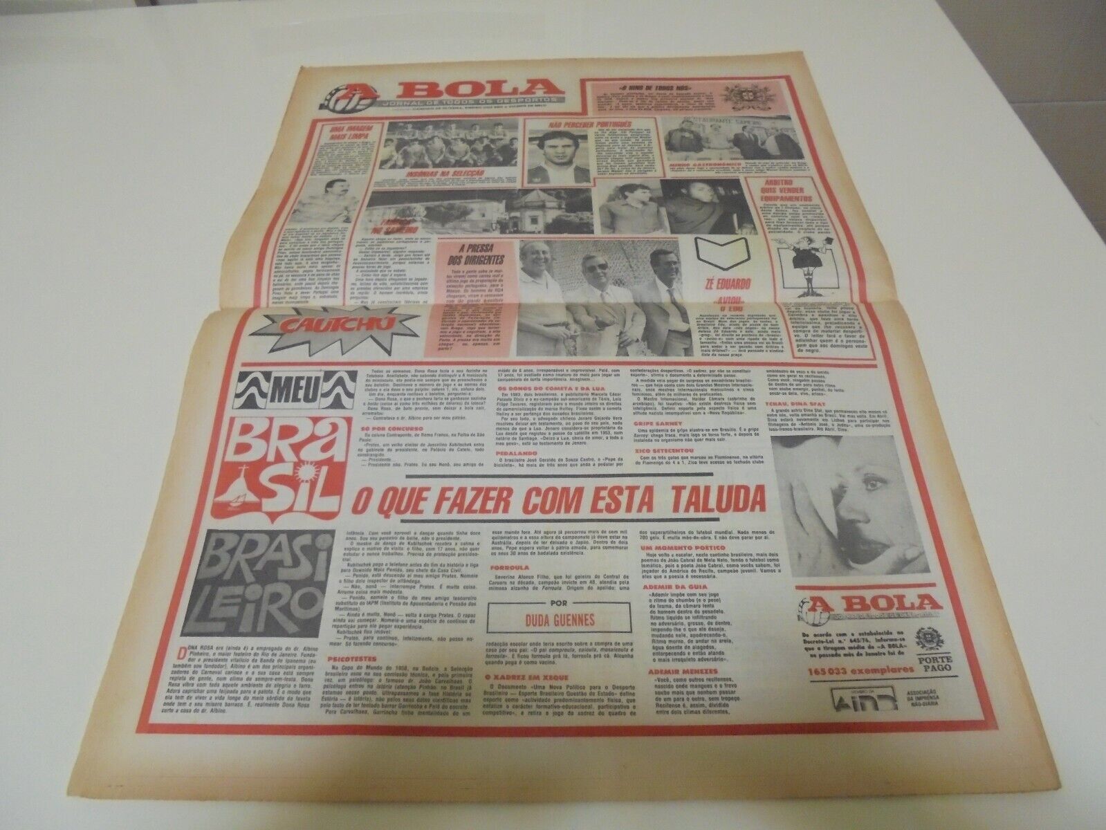 BOLA Portuguese Newspaper #6534 edition 11 March 1989