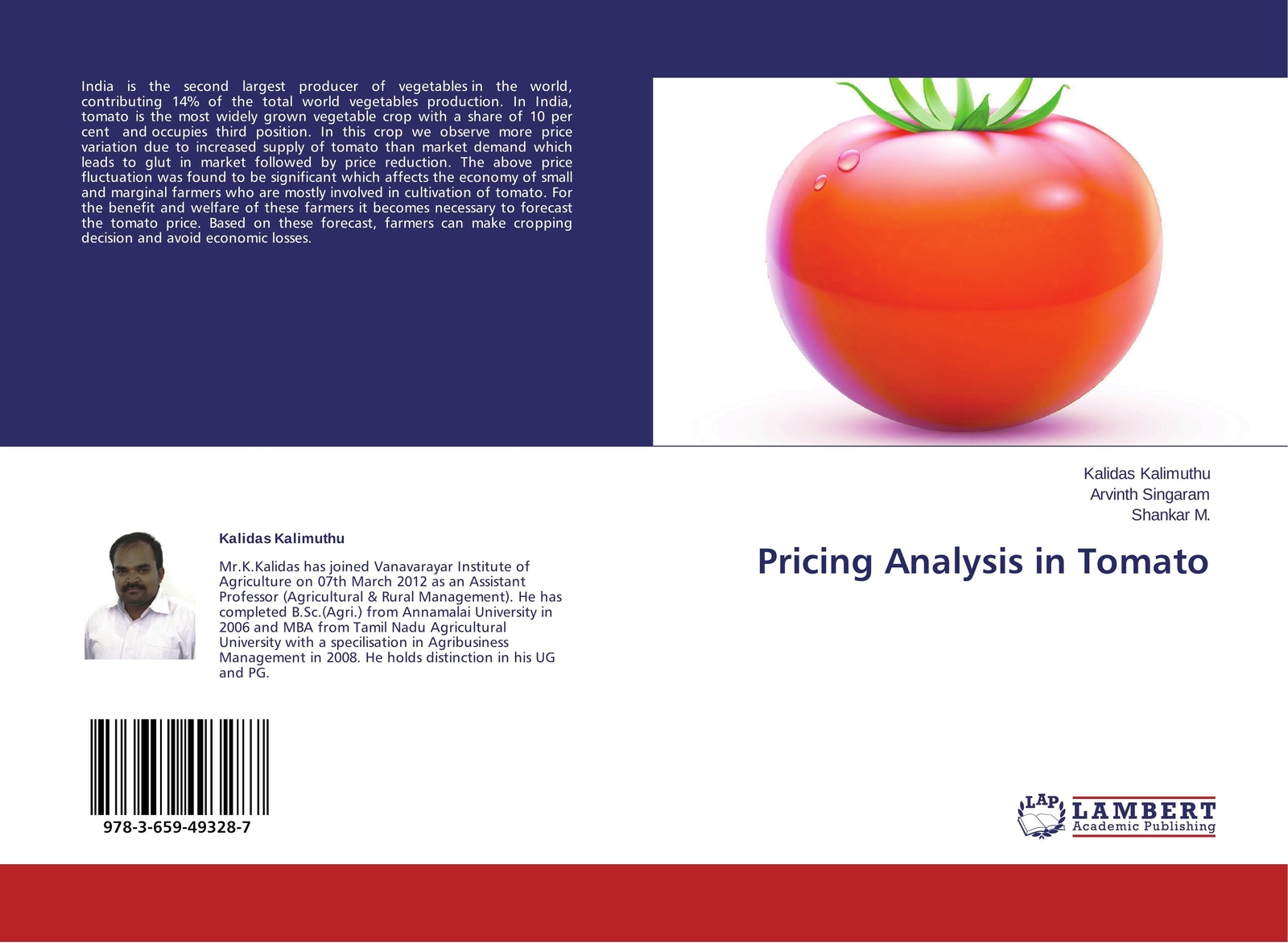 Thumbnail - Kalidas Kalimuthu (u. A.) | Pricing Analysis In Tomato | Taschenbuch |