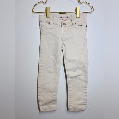 Bonpoint Girls Cream White Denim Pants 4 - Picture 2 of 10