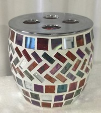 Brand new hand Made Glass multi-color mosaic bathroom tooth brush holder
