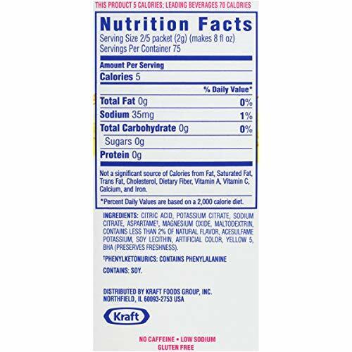 Crystal Light Sugar-Free Lemonade Drink Mix 30 Packets (1-Box) - Afbeelding 4 van 4