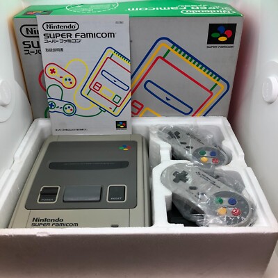 Nintendo Super Famicom Console Later Model SFC SNES w/ Accessories