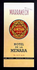 1962 Hotel De La Menara Marrakech Morocco Vintage French Text Travel Brochure