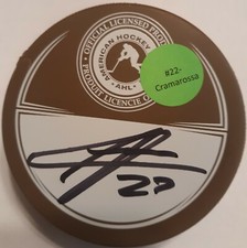 JOSEPH CRAMAROSSA SIGNED HOCKEY PUCK WILKES-BARRE/SCRANTON PENGUINS DUCKS NHL 