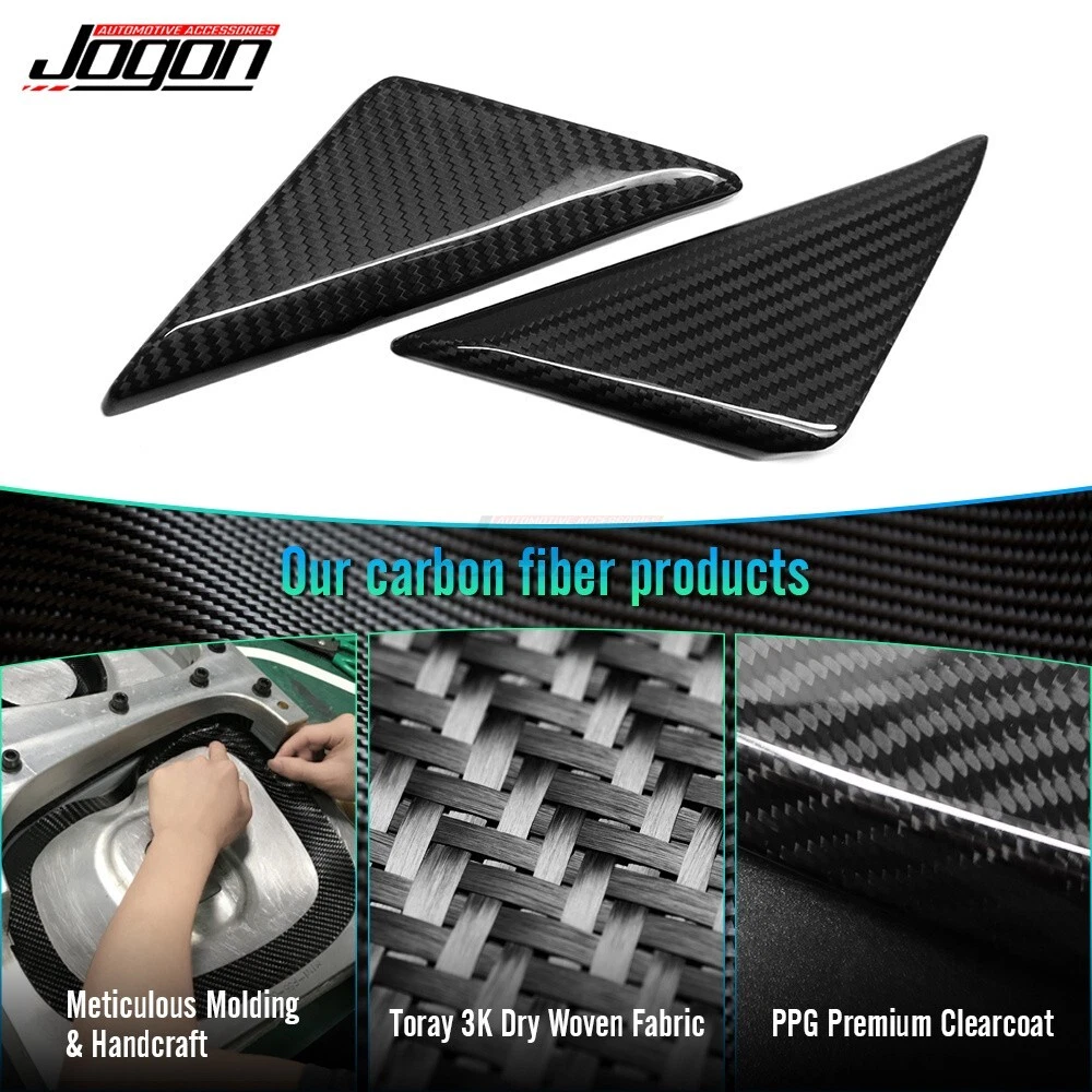 Dry Carbon Front Window Triangle Plate Panel Trim for Ford S650 Mustang GT 2024+ - Picture 4 of 13