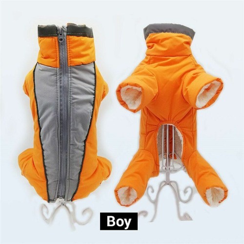 Warm Waterproof Overalls For Puppy Dog Pet Jumpsuit Reflective Down Jacket Wear - Picture 19 of 19