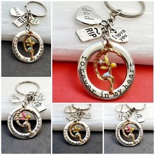 RIP Memory Angel family gift keyring keychain Forever in my heart Dad Mom Mum