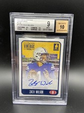 2021 Onyx Vintage Zach Wilson auto green signature BGS 9