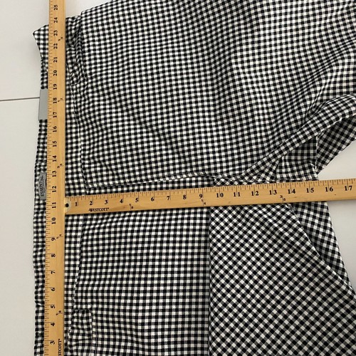 Catherines Essential Flat Front Pull On Capri Pants Size 3X Black White Gingham - Picture 7 of 9