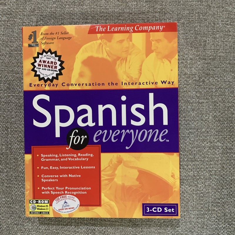 The Learning Company Spanish for Everyone 3-CD Set Windows 95 3.1