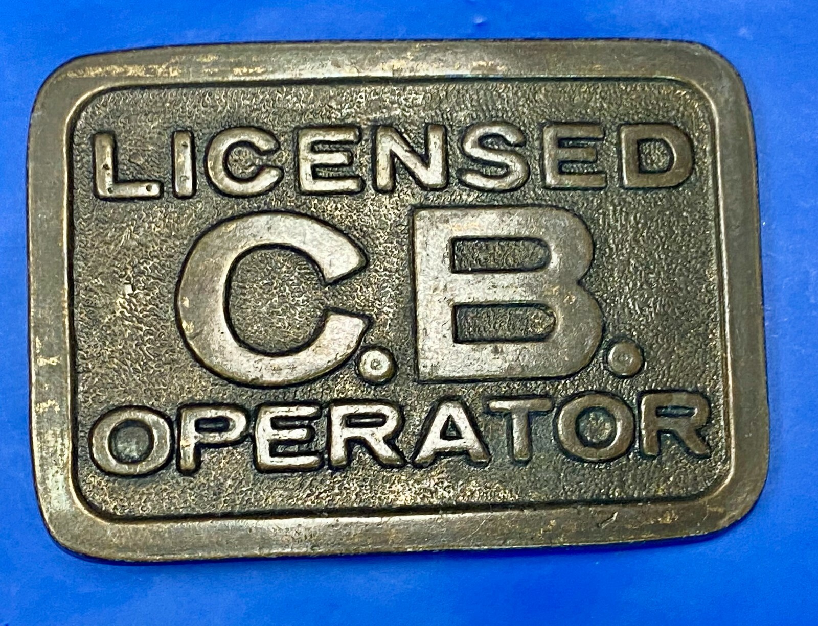 Licensed cb radio operator Vintage belt buckle Gem