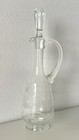 Vintage Etched Glass Decanter/Claret Jug/Carafe W/ Stopper Handle 15" Tall *READ — photo 2