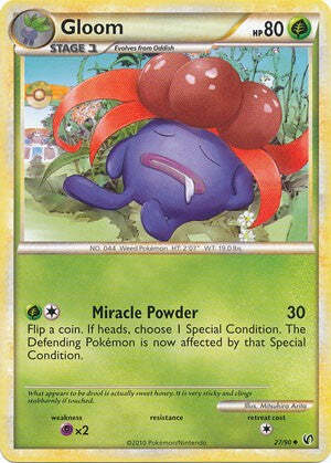 Pokemon Card HeartGold SoulSilver Undaunted 27/90 Gloom