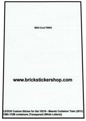 Custom Sticker - Container CMA-CGM (new logo, white letters)