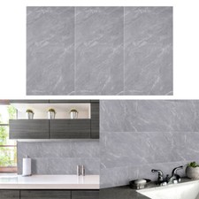 10PCS Self-Adhesive Grey Marble PVC Cladding Wall Panels for Kitchen Bathroom UK