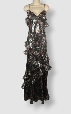 rialto silk maxi dresses Rialto Pastel Ruffle Maxi Dress