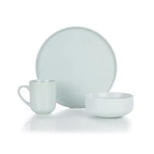 Everything Kitchens Modern Flat 12-Piece Dinnerware Set | Stone Gray