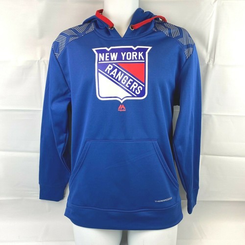 New York NY Rangers Men’s Size Small NHL Majestic Therma Base Hoodie Sweatshirt - Picture 3 of 10