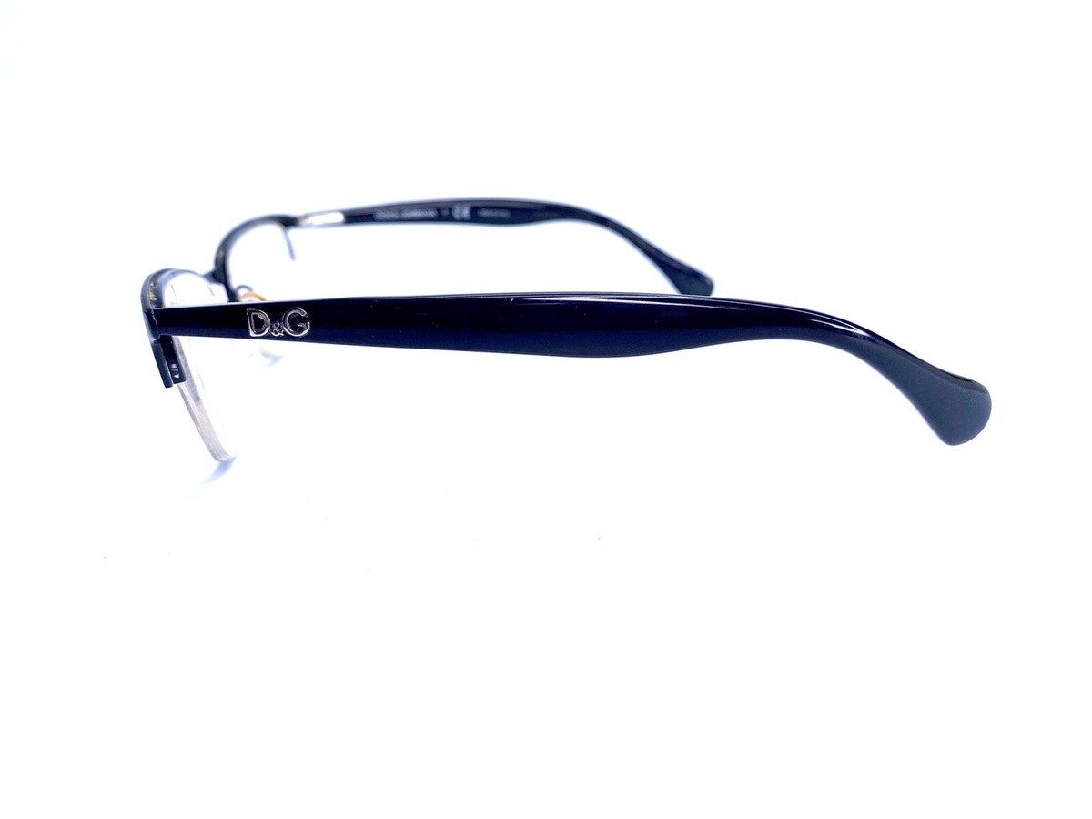 Dolce & Gabanna D&G Eyeglass Frames DD5113 64 52-17-153 Black Half Rim Rectangle Dolce & Gabbana Black Metal Half Rim Wayfarer Eyeglasses  main image 2