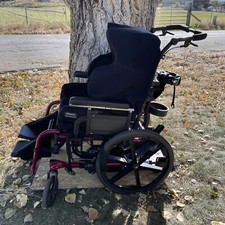 NICE Quickie Iris Tilt-In-Space Manual Transport Rehab Wheelchair