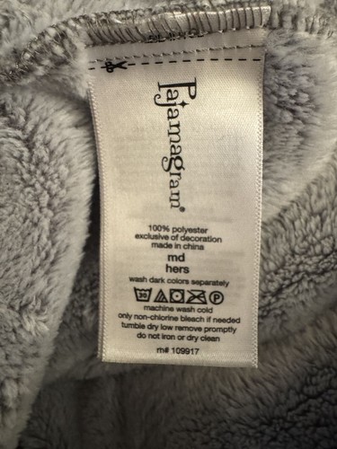 Pigiama donna pezzo unico adulto footie pigiama felpa con cappuccio zip leopardata davanti taglia M - Foto 10 di 12