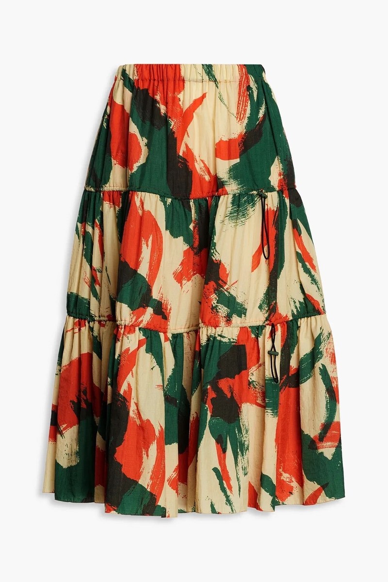 スカート KENZO Midi skirts KENZO Midi Skirt,tiered multi-color skirt, Brand New! | eBay