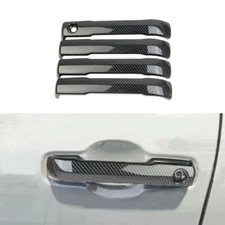 For 2024 Toyota Tacoma 4-Door Carbon fiber Car Door Outside Handles Trim Cover