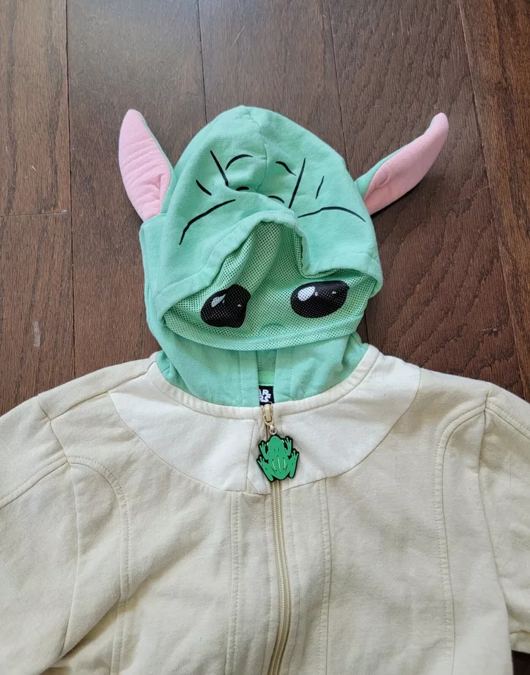Mandalorian Yoda Sudadera con Capucha Niños Disfraz Star Wars Niño Grogu Talla M Máscara Cremallera Completa Foto 3 de 4