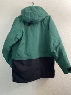 Mens Cabelas Gore Tex Guidewear Fishing Green Hooded Jacket M