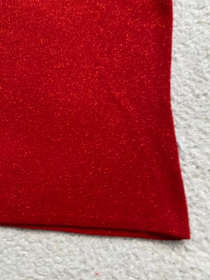 Camiseta sin mangas Laura Scott para mujer tejida brillante sin mangas cuello redondo roja Petites PL Foto 2 de 4