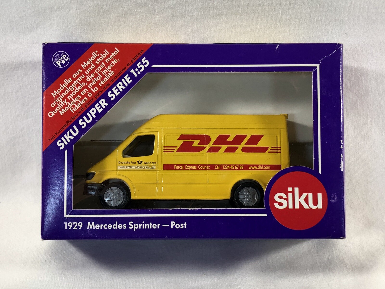 Siku Mercedes Sprinter DHL Post Van Yellow 1:55 | eBay
