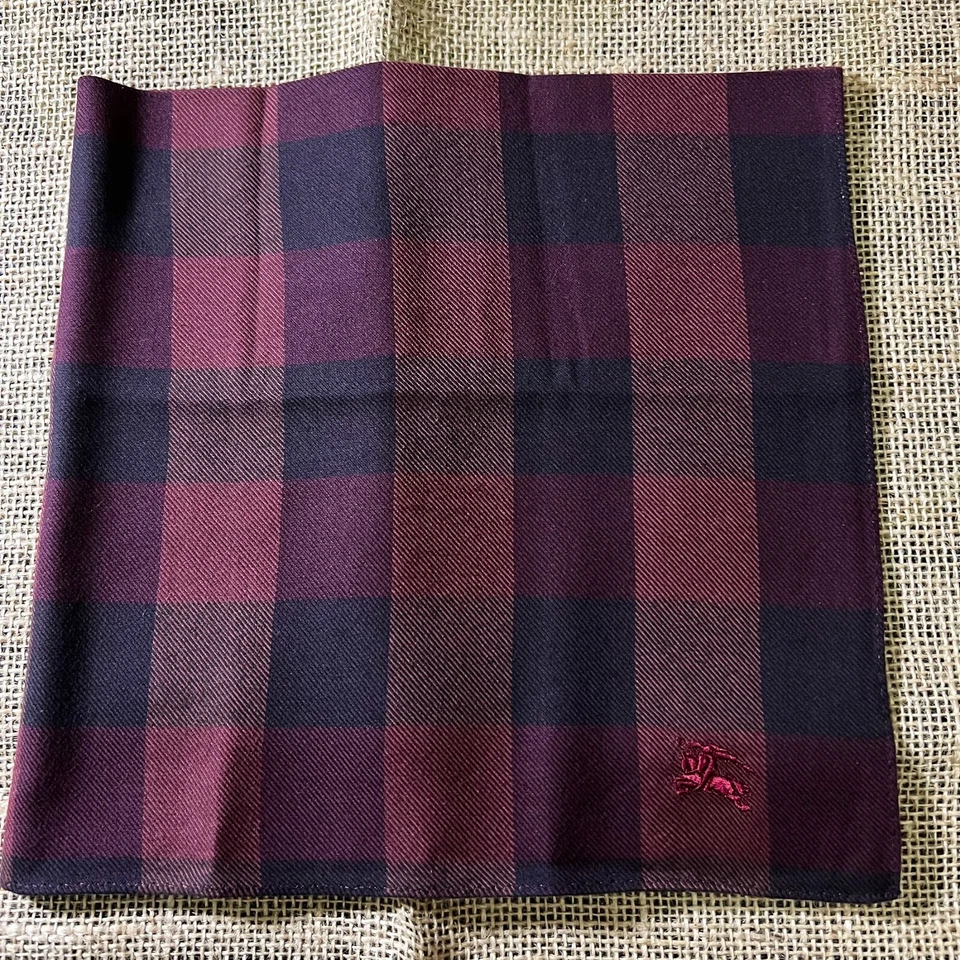 PAÑUELO HOMBRE VINTAGE CLÁSICO ARTE ROJO GRANATE CUADROS ALGODÓN BOLSILLO CUADRADO 18" Foto 2 de 3