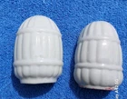 2 vintage Milk Glass Bird Feeders Waterers Art Deco