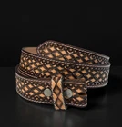 Western Genuine Leather Belt Full Grain Handmade Men's Heavy Duty Without Buckle