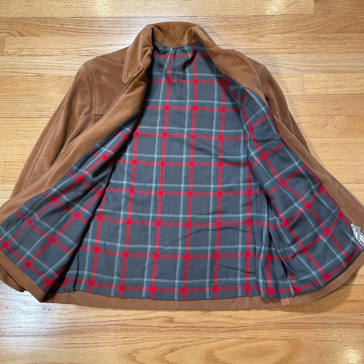 Vintage 50s French Moleskin Zip Up Work Jacket Flannel Lined Vintage 50s French Moleskin Zip Up Work Jacket Flannel Lined