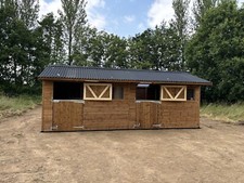 24x12 Mobile Horse Stable Field Shelter Static Stables Wooden Timber Stables