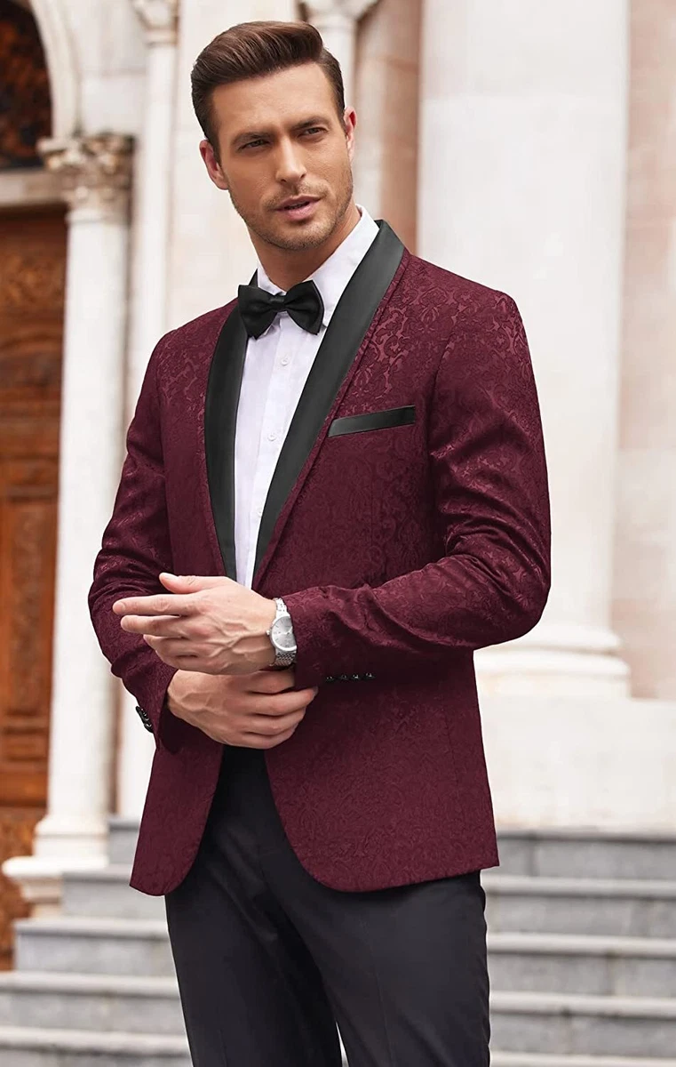 Maroon Tuxedo Suit Ensemble