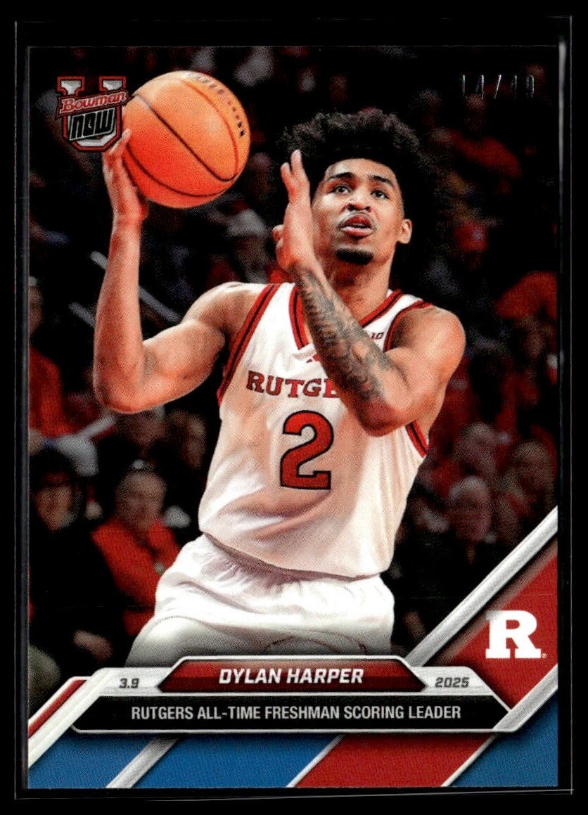 2024-25 Topps Bowman U Now 82 Dylan Harper Rutgers Scarlet Knights Blue 14/49