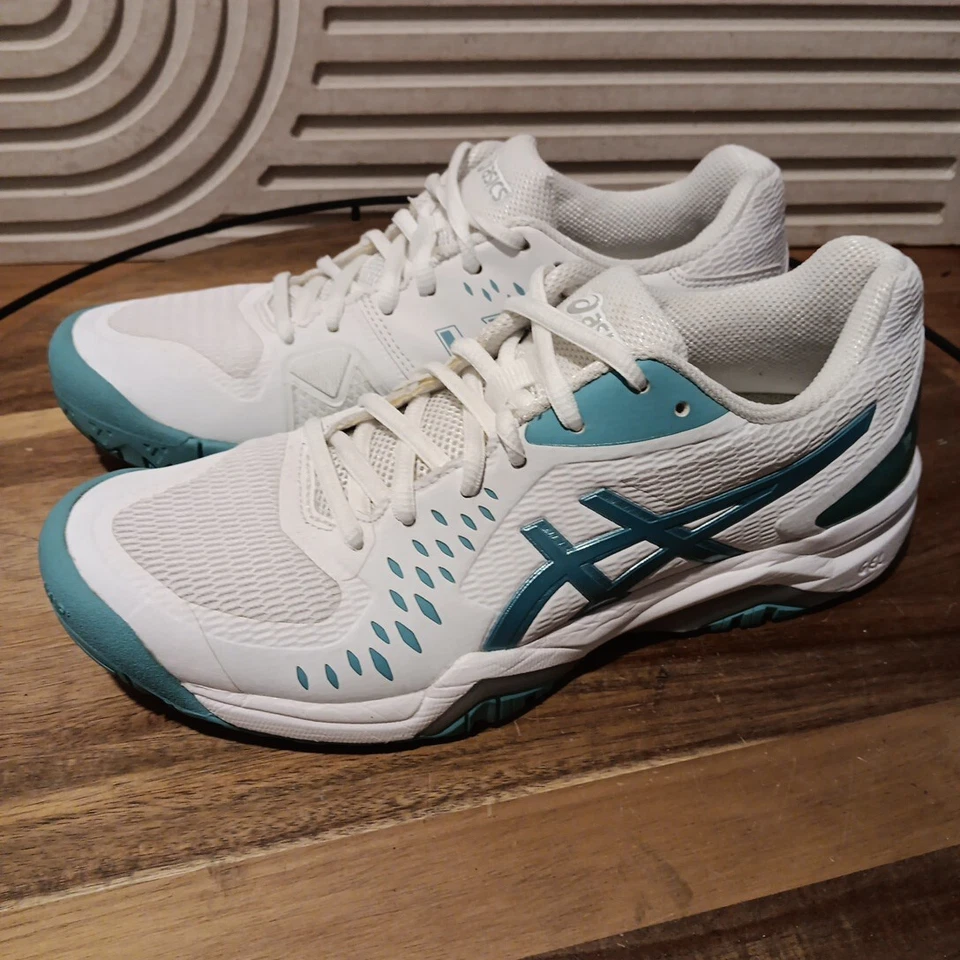 Zapatos de tenis Pickleball Asics Gel Challenger 12 para mujer talla 8 azul/blanco EE. UU. Foto 3 de 4