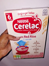 NESTLE CERELAC INFANT CEREALS WITH MILK WITH RED RICE AND MILK FREE SHIPPING