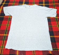 Vintage Russell Athletic Plain Gray T-Shirt Blank 92/8 Made In USA Sz L