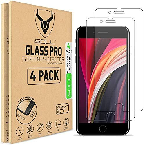 iPhone SE 2022 4.7 inch Tempered Glass Film 9H HD 4 Pack Screen Protectors
