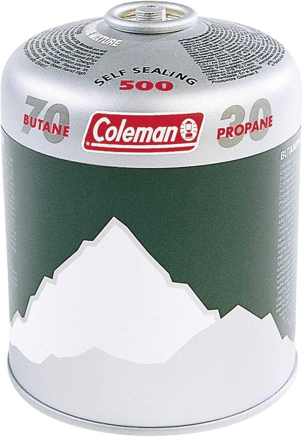 Coleman C500 Gas Cartridge Butane Propane Mix Self Sealing Screw Thread