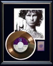 JIM MORRISON DOORS LIGHT MY FIRE GOLD RECORD W- PRINTED SIGNED AUTOGRAPH RARE