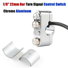 Chrome 7/8" 22mm Bar Handlebar Horn Turn Signal Light Control Switch For Harley 