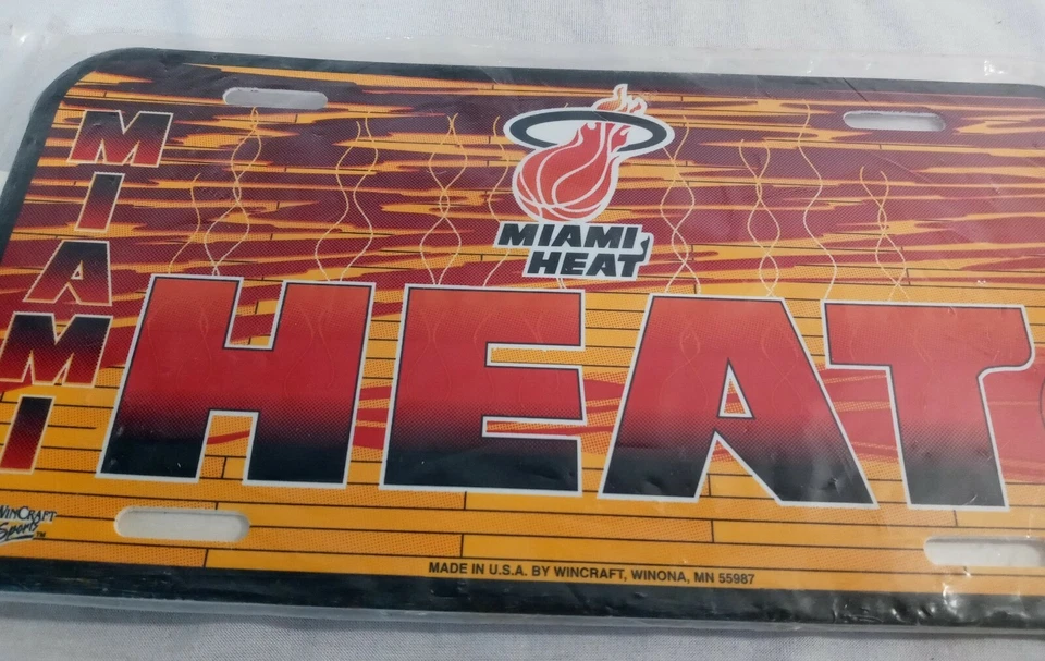 VTG Miami Heat NBA License Plate, Key Chain, Sticker- Wincraft Sports NOS - Image 2 of 4
