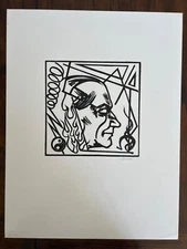 Hungarian Artist Jenobn Szeredas, 1970's,  Woodcut Print, LISZT