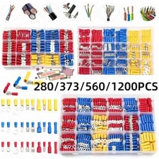 280/1200pcs Insulated Crimp Wire Connectors Spade Ring Butt Splice Terminals Kit